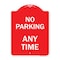 Signmission Designer Series Sign-No Parking Anytime, Red & White Aluminum Sign, 18" x 24", RW-1824-22965 A-DES-RW-1824-22965 - alternate 1